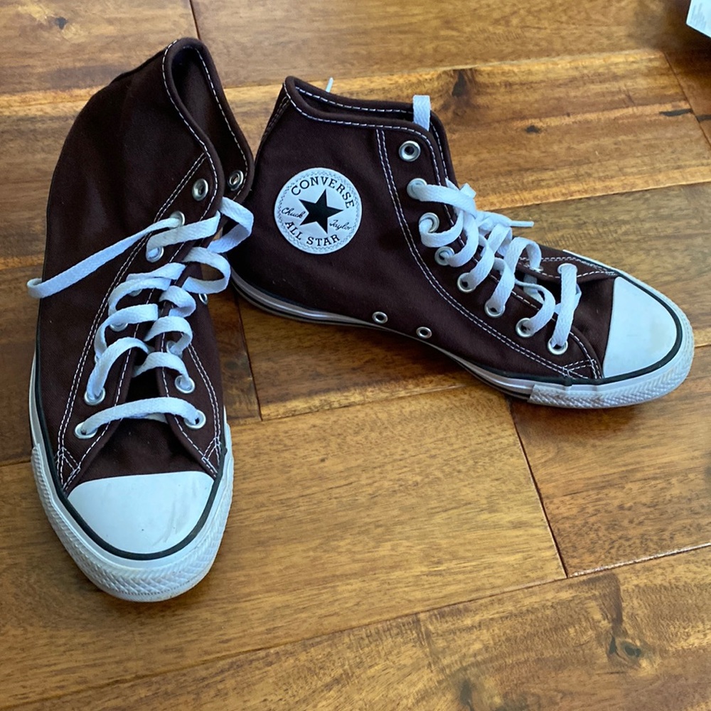 Brown converse. Some wear, but still great condition.